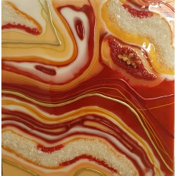 Geode obraz - červený (50x50cm)